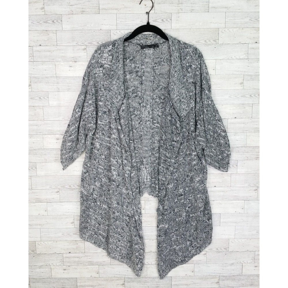 Women's Prana Birdie Lagenlook Knit Cardigan Sweater Size XS Gray Black